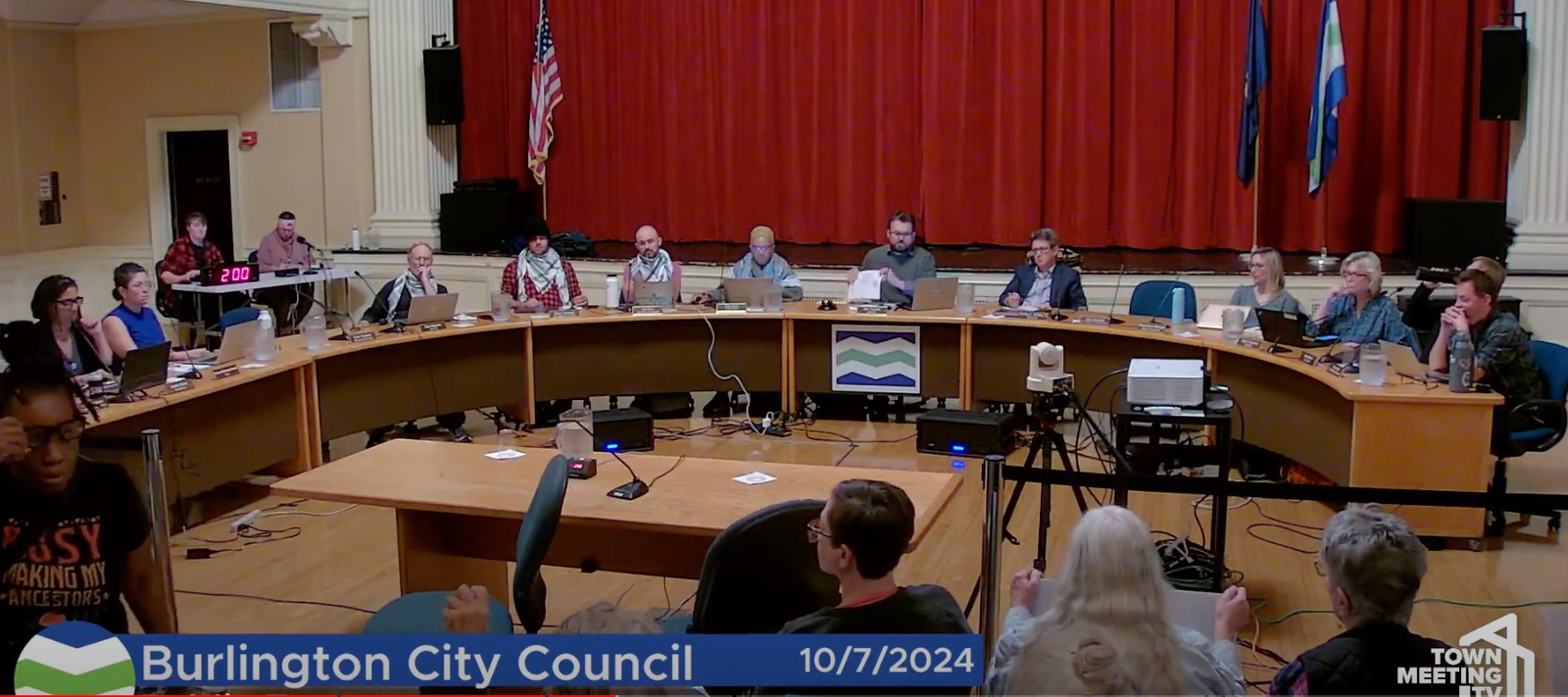 Burlington City Council meeting. October 7 , 2024.